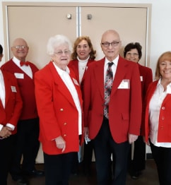 Group photo of volunteers at the theatre