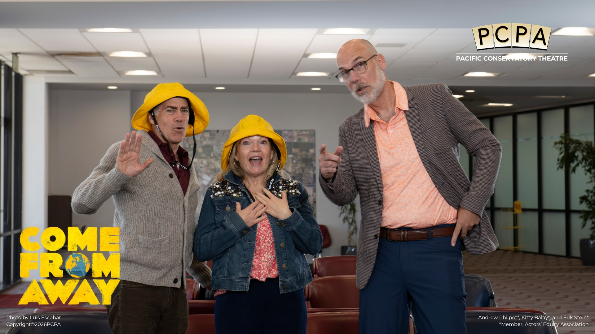 three actors standing together